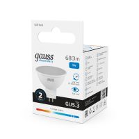Лампа светодиодная Gauss GU5.3 9W 6500K матовая 13539