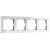 Рамка на 4 поста Acrylic (белый) W0042701 Werkel