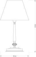Настольная лампа Kutek San Marino Lampshade SAN-LG-1(P/A)CR