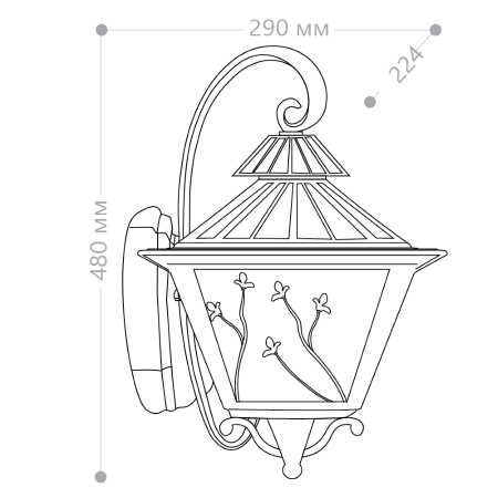 Уличный настенный светильник Feron Палермо PL631 11642