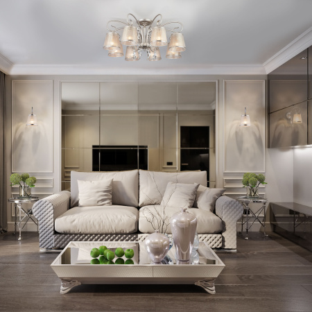 Потолочная люстра Eurosvet 60065/8 серебро