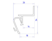 Алюминиевый профиль Ambrella Light Alum Profile GP4100BK