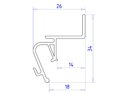Алюминиевый профиль Ambrella Light Alum Profile GP4100BK