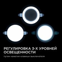 Встраиваемая светодиодная панель безрамочная Apeyron FLP 06-102