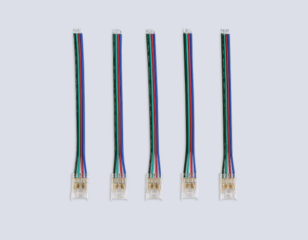 Соединитель гибкий односторонний COB RGB 12/24V для лент 10mm (4 конт.) (5шт. в комплекте) GS7411