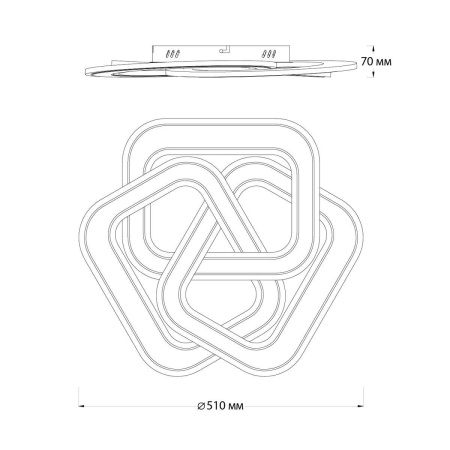 Потолочный светодиодный светильник Escada Quant 10244/3LED
