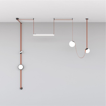 Трековый однофазный светильник Denkirs Belty Orb DK5553-BK