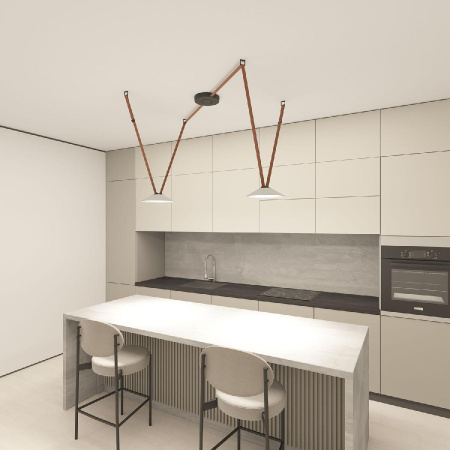 Трековый однофазный светильник Denkirs Belty Flow DK5565-WH+BK