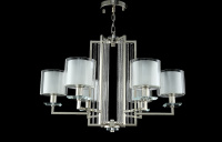 Подвесная люстра Crystal Lux Nicolas NICOLAS SP-PL6 NICKEL/WHITE
