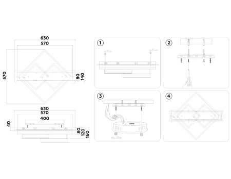 Потолочная люстра Ambrella Light Disk FA8531