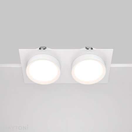 Встраиваемый светильник Maytoni Hoop DL086-02-GX53-SQ-W