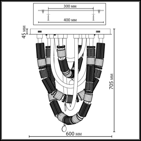 Потолочная люстра Odeon Light L-Vision Collier 5455/80CL