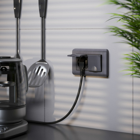 Рамка для двойной розетки графит WL12-Frame-01-DBL Werkel