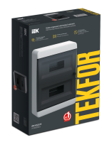 Корпус пластиковый накладной ЩРН-П-24 IP41 черная прозрачная дверь TEKFOR IEK