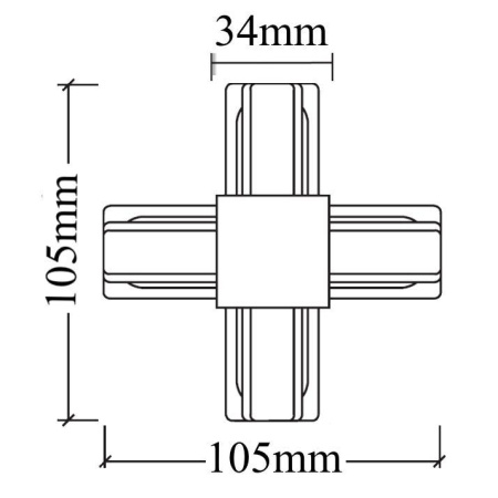 Коннектор X-образный Crystal Lux CLT 0.211 09 WH