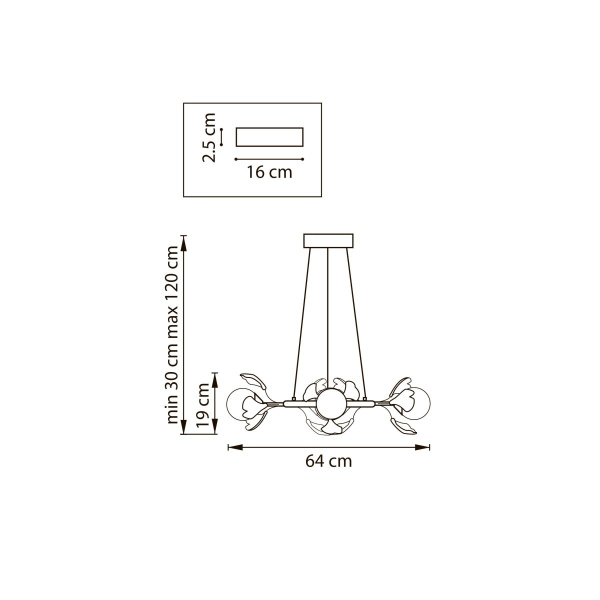 Подвесная люстра Lightstar Ceramo BW 799067