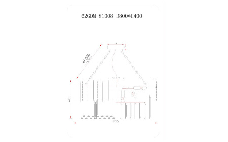 Подвесная люстра Garda Decor 62GDM-81008-800