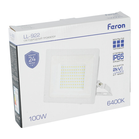 Светодиодный прожектор Feron LL-922 IP65 100W 6400K 52081