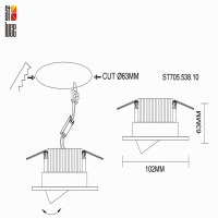 Встраиваемый светильник ST Luce ST705 ST705.538.10