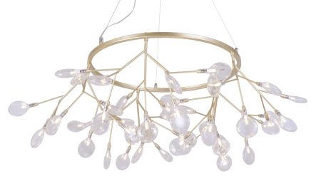 Подвесная люстра Crystal Lux Evita EVITA SP45 D GOLD/TRANSPARENT