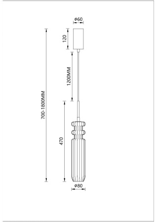 Подвесной светильник Arte Lamp Crystal A2942SP-1BK