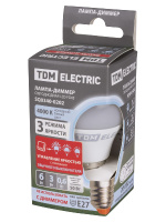 Лампа светодиодная диммируемая TDM Electric E27 6W 4000K матовая SQ0340-0202