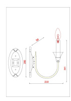 Бра Arte Lamp Collinetta A4094AP-1WH