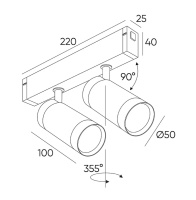 Трековый светильник CCT IMEX Smart Line IL.0050.5009-12-CCT-BK