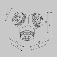 T-образный вертикальный коннектор без ввода питания Maytoni Shelf CA016TC-B
