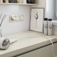 Выключатель одноклавишный проходной с подсветкой слоновая кость WL03-SW-1G-2W-LED-ivory Werkel