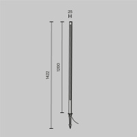 Уличный светодиодный светильник Maytoni Pole O440FL-L18GF3K