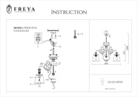 Люстра Freya Driana FR2405-PL-03-BZ античная бронза