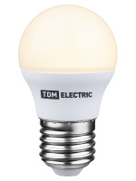 Лампа светодиодная диммируемая TDM Electric E27 6W 3000K прозрачная SQ0340-0203
