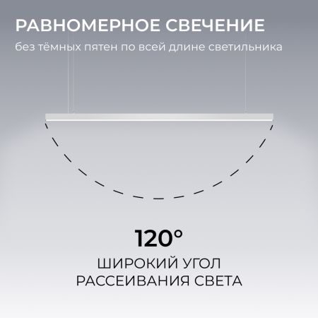 Линейный подвесной светильник Apeyron Levia 30-40