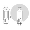 Лампа светодиодная Gauss G4 4.5W 4100K прозрачная 107807204