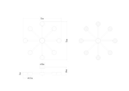 Потолочные люстры Arte Lamp Tenda A1624PL-8BK