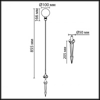 Ландшафтный светильник Odeon Light Nature Dande 7121/2GLA