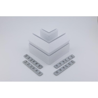 Соединитель магнитного шинопровода угловой плоский для натяжного потолка Aployt Magnetic track 220 APL.0284.10.04