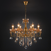 Подвесная люстра Eurosvet 10109/6 бронза/тонированный хрусталь Strotskis