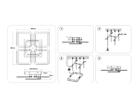 Потолочная люстра Ambrella Light Original Acrylica FA8949