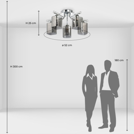 Потолочная люстра De Markt City Олимпия 106010105