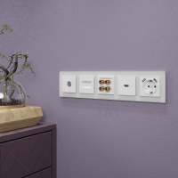 Рамка Favorit на 5 постов белый матовый WL01-Frame-05 Werkel