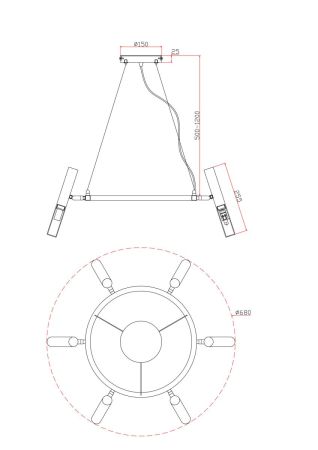 Подвесная люстра Freya Match FR6109PL-06CH
