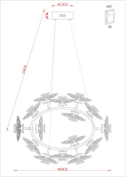 Подвесная светодиодная люстра Arte Lamp Cherish A2097LM-90GO