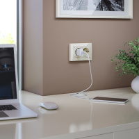 Рамка для двойной розетки слоновая кость, basic WL03-Frame-01-DBL-ivory Werkel