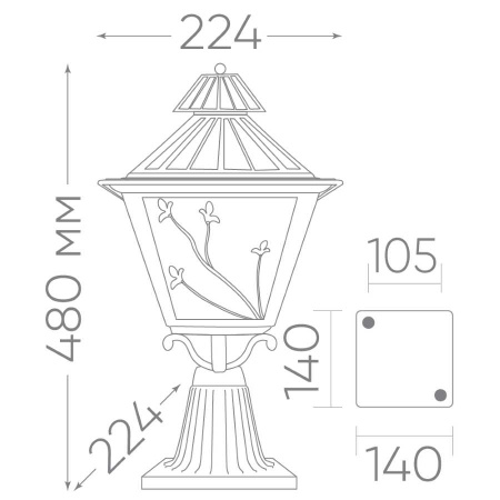 Уличный светильник Feron Палермо PL634 11644