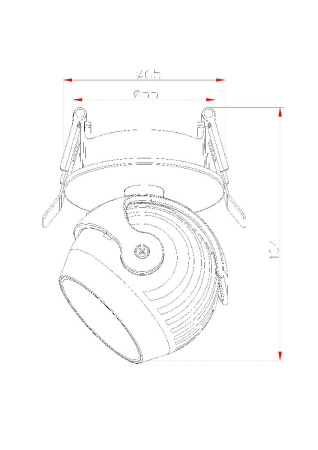 Встраиваемый светодиодный светильник Fiberli 7002-ZZ10W 12130502