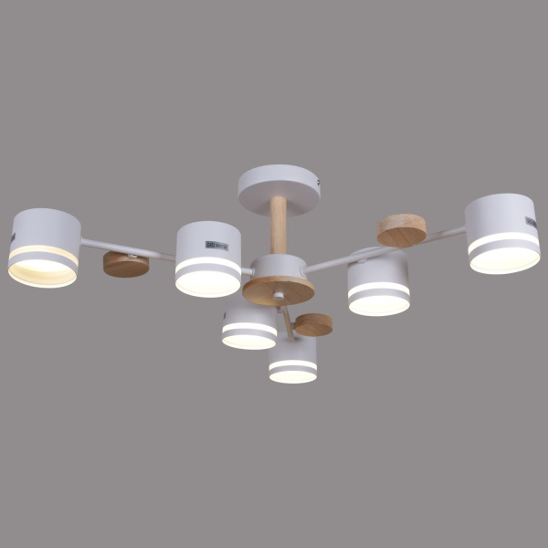 Люстра на штанге Reluce 68730-0.3-06 GX53 WH+WOOD