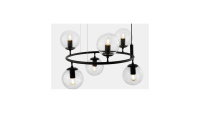 Подвесная люстра Lumina Deco Ceredo LDP 6034-6 RND BK