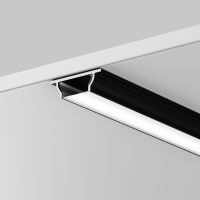 Алюминиевый профиль Maytoni Led Strip накладной с вертикальным изгибом (Черный, 2 м) ALM-1103-B-2M 631018